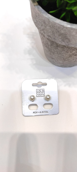 Wholesaler Lolo & Yaya - Lona pearl earrings in stainless steel