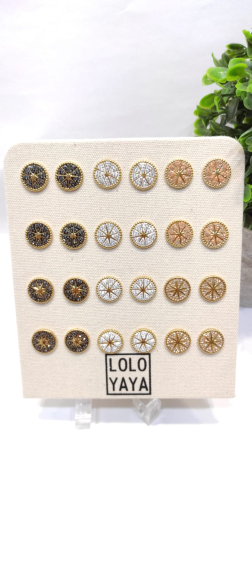 Großhändler Lolo & Yaya - Strass-Chip-Ohrringe zur kostenlosen Präsentation