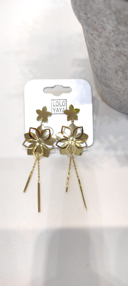 Wholesaler Lolo & Yaya - Scarlett dangle earrings in stainless steel