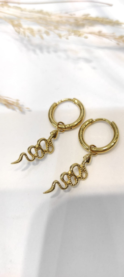 Wholesaler Lolo & Yaya - Koura stainless steel snake earrings