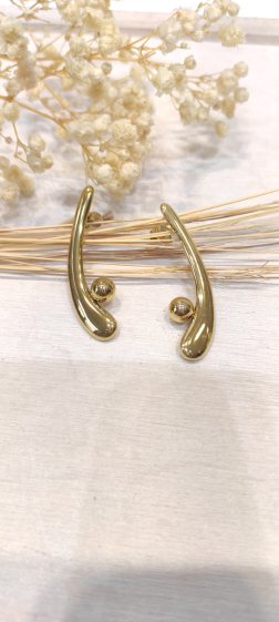 Wholesaler Lolo & Yaya - Yviane earrings 3.5cm in stainless steel