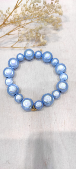 Grossiste Lolo & Yaya - Bracelet élastique perle magique mixte résine et acier