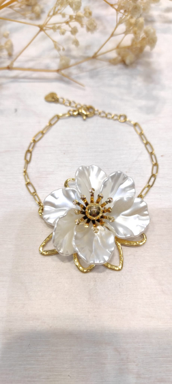 Grossiste Lolo & Yaya - Bracelet fleur Callistine en acier
