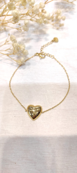 Wholesaler Lolo & Yaya - Timeless Tanysha heart bracelet in stainless steel