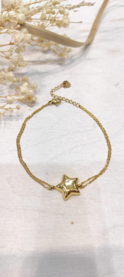 Grossiste Lolo & Yaya - Bracelet intemporel étoile Walae en acier inoxydable