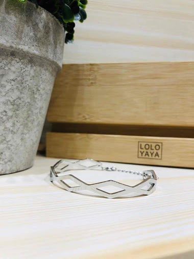 Wholesaler Lolo & Yaya - Bangle Bracelet Dalla in Stainless Steel