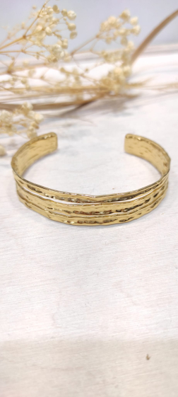 Wholesaler Lolo & Yaya - Bonco rigid bangle bracelet in stainless steel