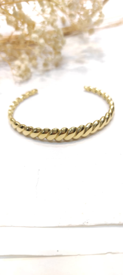 Wholesaler Lolo & Yaya - Dafne rigid bangle bracelet in stainless steel