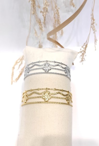 Wholesaler Lolo & Yaya - Rigid band bracelet in Stainless Steel