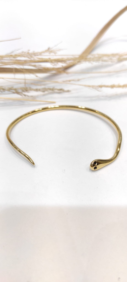 Wholesaler Lolo & Yaya - Selin rigid snake bangle bracelet in stainless steel
