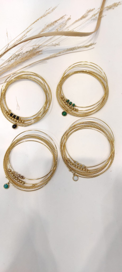 Wholesaler Lolo & Yaya - Daunia weekly bangle bracelet in stainless steel