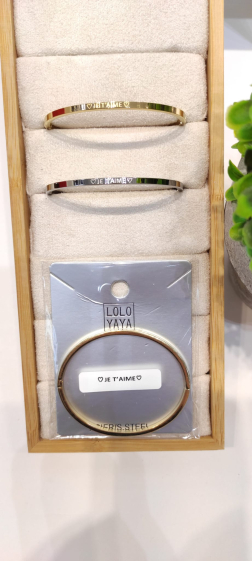 Wholesaler Lolo & Yaya - Bracelet message « ♡ JE’TAIME ♡ » en acier inoxydable