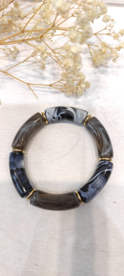 Grossiste Lolo & Yaya - Bracelet mixte élastique Kecy résine et acier