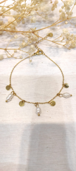 Grossiste Lolo & Yaya - Bracelet perle Mae en acier inoxydable
