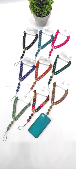 Grossiste Lolo & Yaya - Bracelet téléphone grosse maille avec fil
