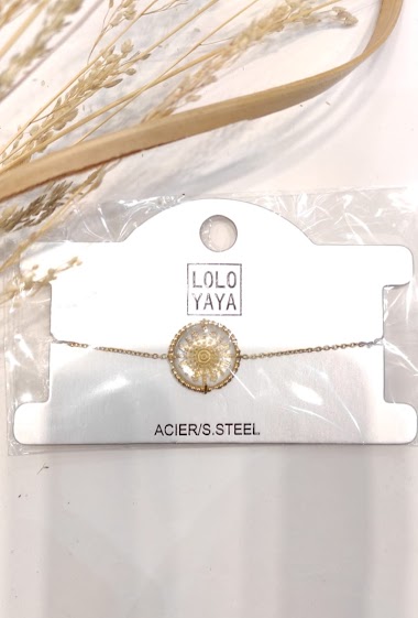 Großhändler Lolo & Yaya - Bracelet transparent Khadidja en acier inoxydable