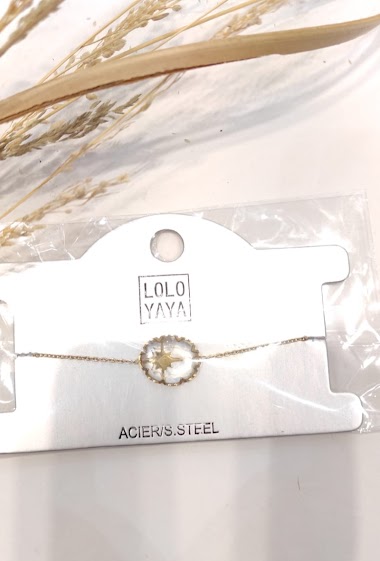 Mayorista Lolo & Yaya - Bracelet transparent Kimberley en acier inoxydable