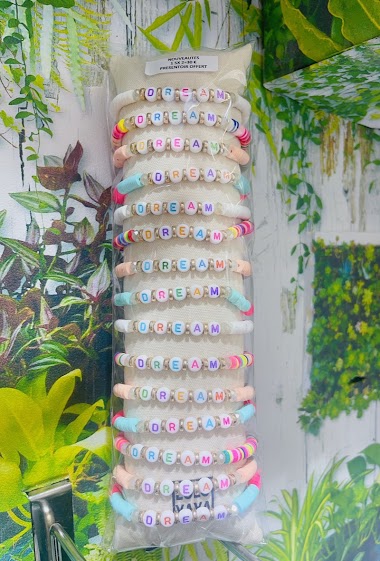 Großhändler Lolo & Yaya - Bracelets DREAM sur boudin offert, 2€/Pcs