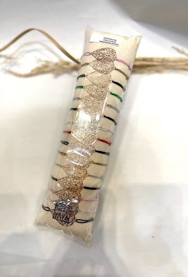 Großhändler Lolo & Yaya - Bracelets Filigrane sur boudin, présentoir offert, 15pcs
