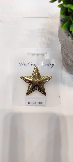 Wholesaler Lolo & Yaya - Myliana star brooch in stainless steel