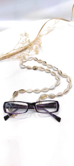 Mayorista Lolo & Yaya - Cadena de gafas de concha blanca