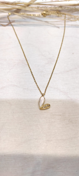 Wholesaler Lolo & Yaya - Khayla heart necklace in stainless steel