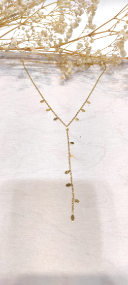 Wholesaler Lolo & Yaya - Maryeme Y shape necklace in stainless steel