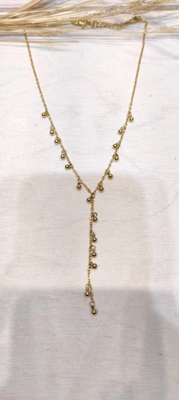Großhändler Lolo & Yaya - Maryssa Y-förmige Halskette aus Edelstahl