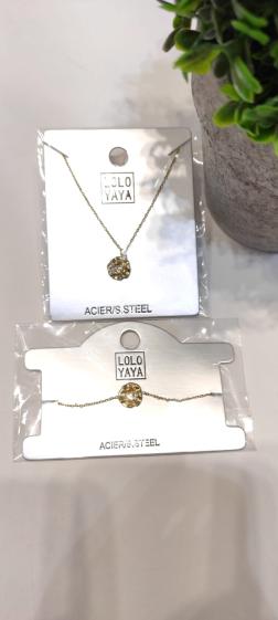 Wholesaler Lolo & Yaya - Timeless Bilgen necklace in stainless steel