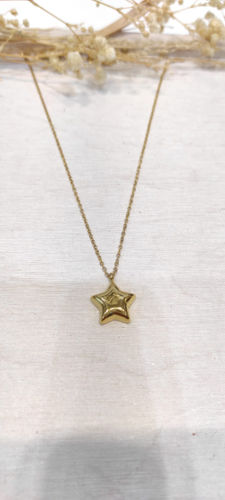 Wholesaler Lolo & Yaya - Timeless Walae star necklace in stainless steel