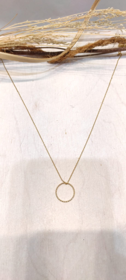 Wholesaler Lolo & Yaya - Timeless round Vannary necklace in stainless steel