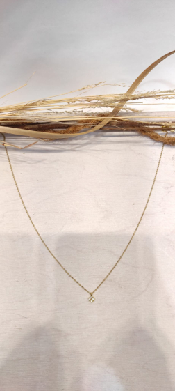 Wholesaler Lolo & Yaya - Timeless Yléna rhinestone necklace in stainless steel
