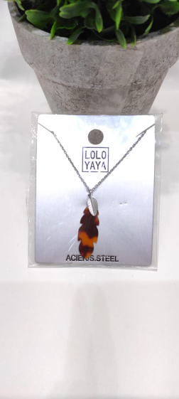 Wholesaler Lolo & Yaya - Necklace Katel P in Stainless Steel