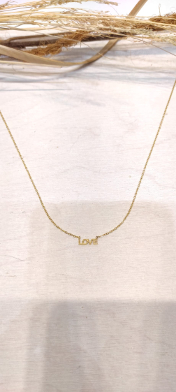 Wholesaler Lolo & Yaya - LOVE Juane necklace in stainless steel