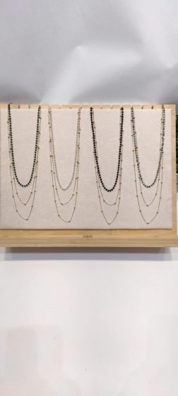 Wholesaler Lolo & Yaya - Giada multi-row necklace in stainless steel