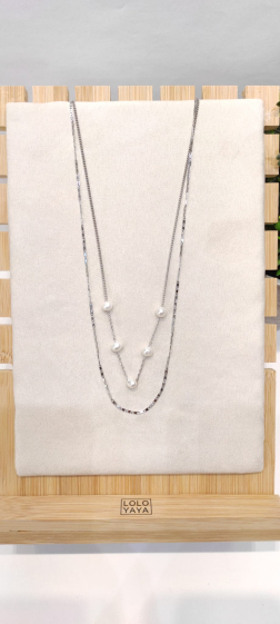 Wholesaler Lolo & Yaya - Collier multi rangs perles en acier inoxydable