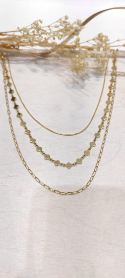 Wholesaler Lolo & Yaya - Sloana multi-row necklace in stainless steel