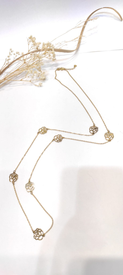 Wholesaler Lolo & Yaya - 70cm Damya long necklace in stainless steel
