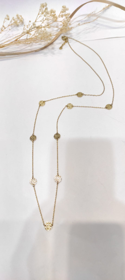 Großhändler Lolo & Yaya - Kalia lange Halskette 70 cm aus Edelstahl