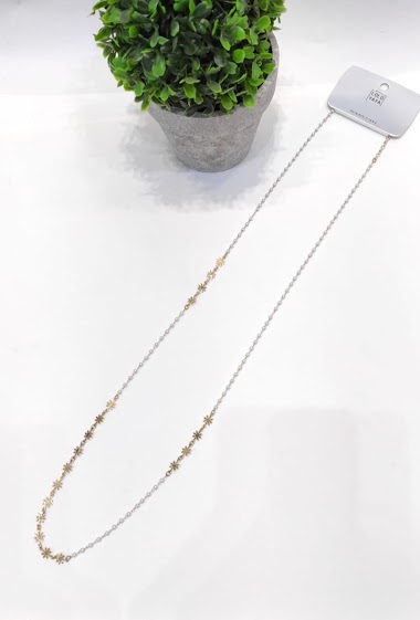 Großhändler Lolo & Yaya - Lange Halskette 90 cm aus Edelstahlperlen
