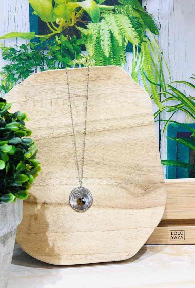 Wholesaler Lolo & Yaya - Long Necklace Pièce SP in Stainless Steel