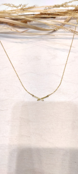 Wholesaler Lolo & Yaya - Isadora rhinestone necklace in stainless steel
