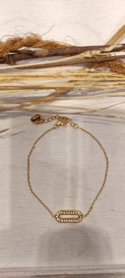 Wholesaler Lolo & Yaya - Poéma rhinestone necklace in stainless steel
