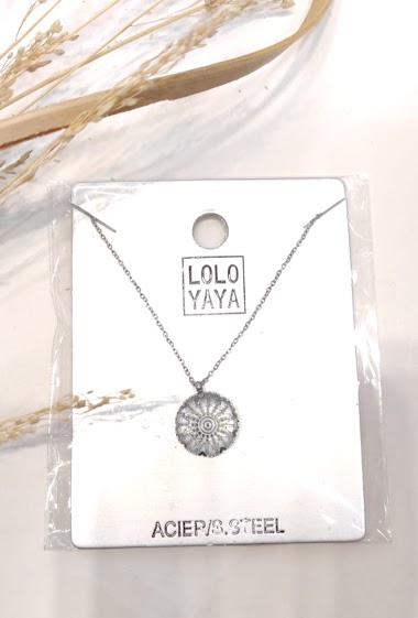Großhändler Lolo & Yaya - Collier transparent Kaina en acier inoxydable