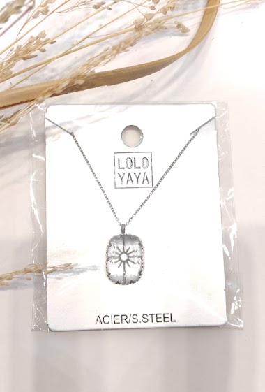 Großhändler Lolo & Yaya - Collier transparent Kayna en acier inoxydable