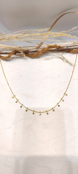 Wholesaler Lolo & Yaya - Valera flower necklace in stainless steel