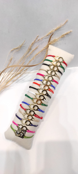 Grossiste Lolo & Yaya - Lot de 16 bracelets cordon menottes en acier