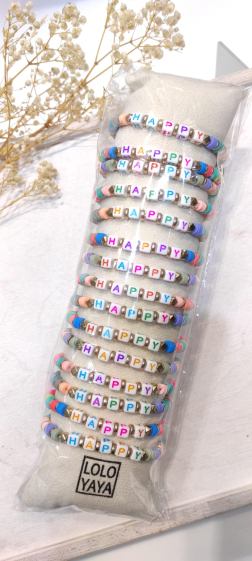 Wholesaler Lolo & Yaya - Set of 20 Festivalook elastic bracelets, Unit €2