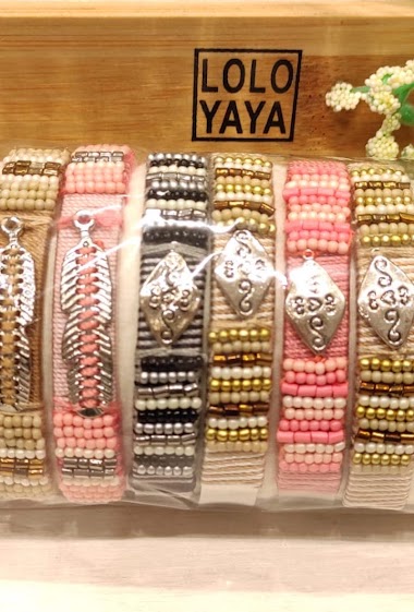 Wholesaler Lolo & Yaya - Bangle bracelet on budin in Stainless Steel