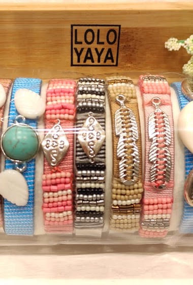 Grossiste Lolo & Yaya - LY012 bracelet jonc sur boudin en acier inoxydable